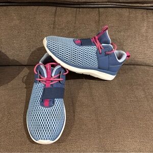 Vionic Womens Coro Blue Walking Shoes Size 9 Wide Excellent